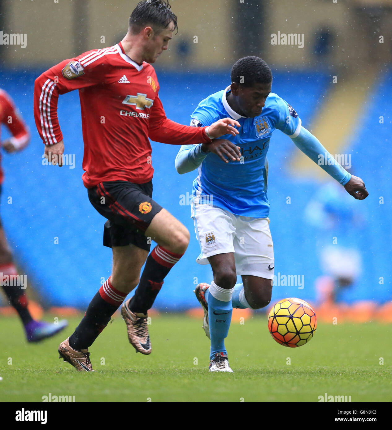 Manchester City U21 V Manchester United U21 - Barclays U21-Premier League - Etihad Stadium Stockfoto