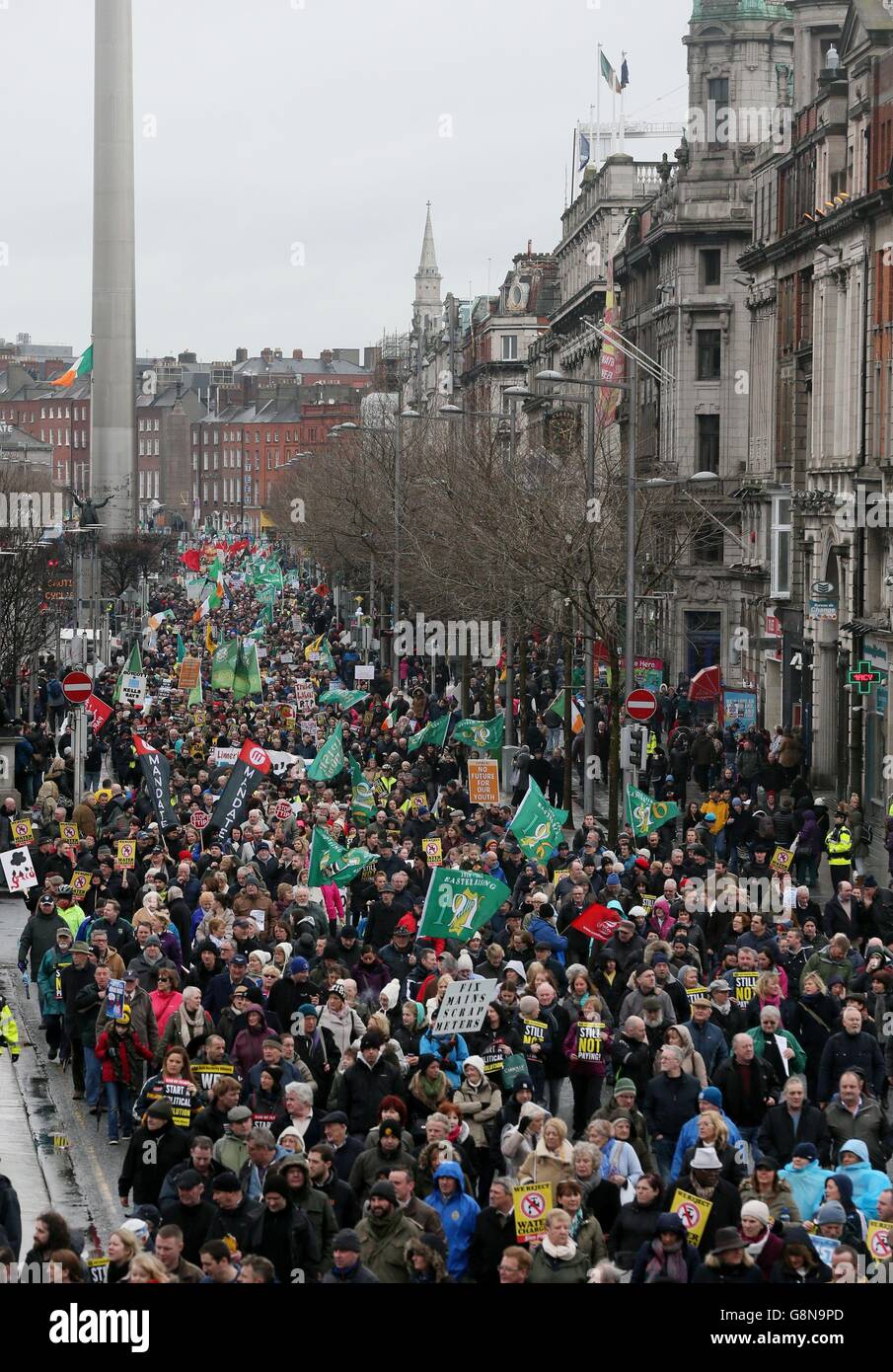 Wasser-Gebühren-protest Stockfoto