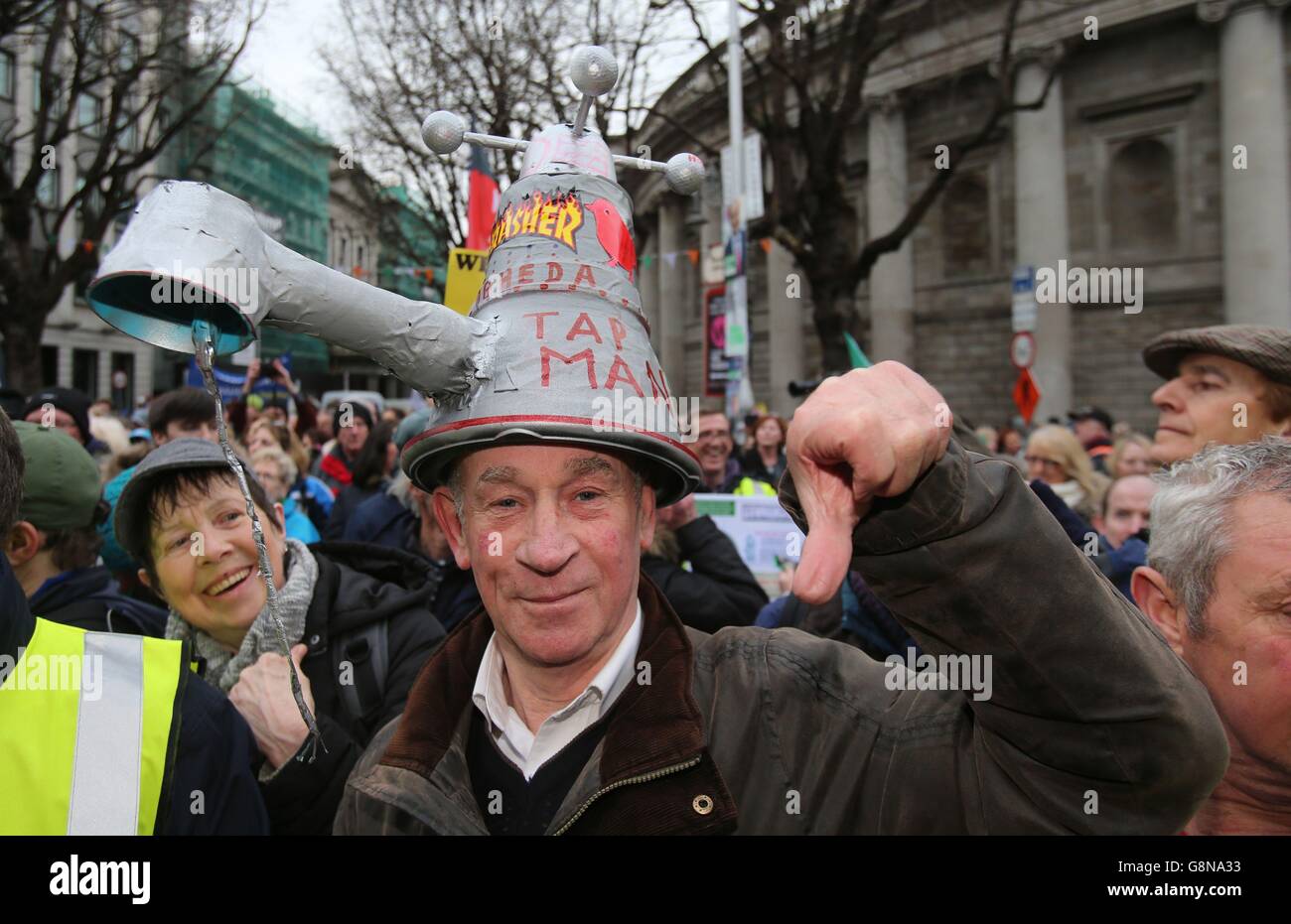 Wasser-Gebühren-protest Stockfoto