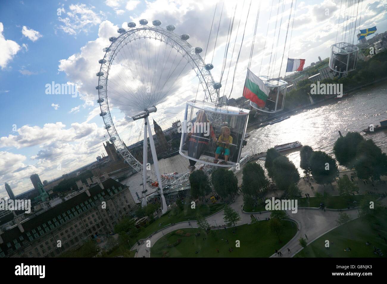 Japanischen Stuhl Fahrt, Southbank Centre, Jubilee Gardens, London, UK. Stockfoto
