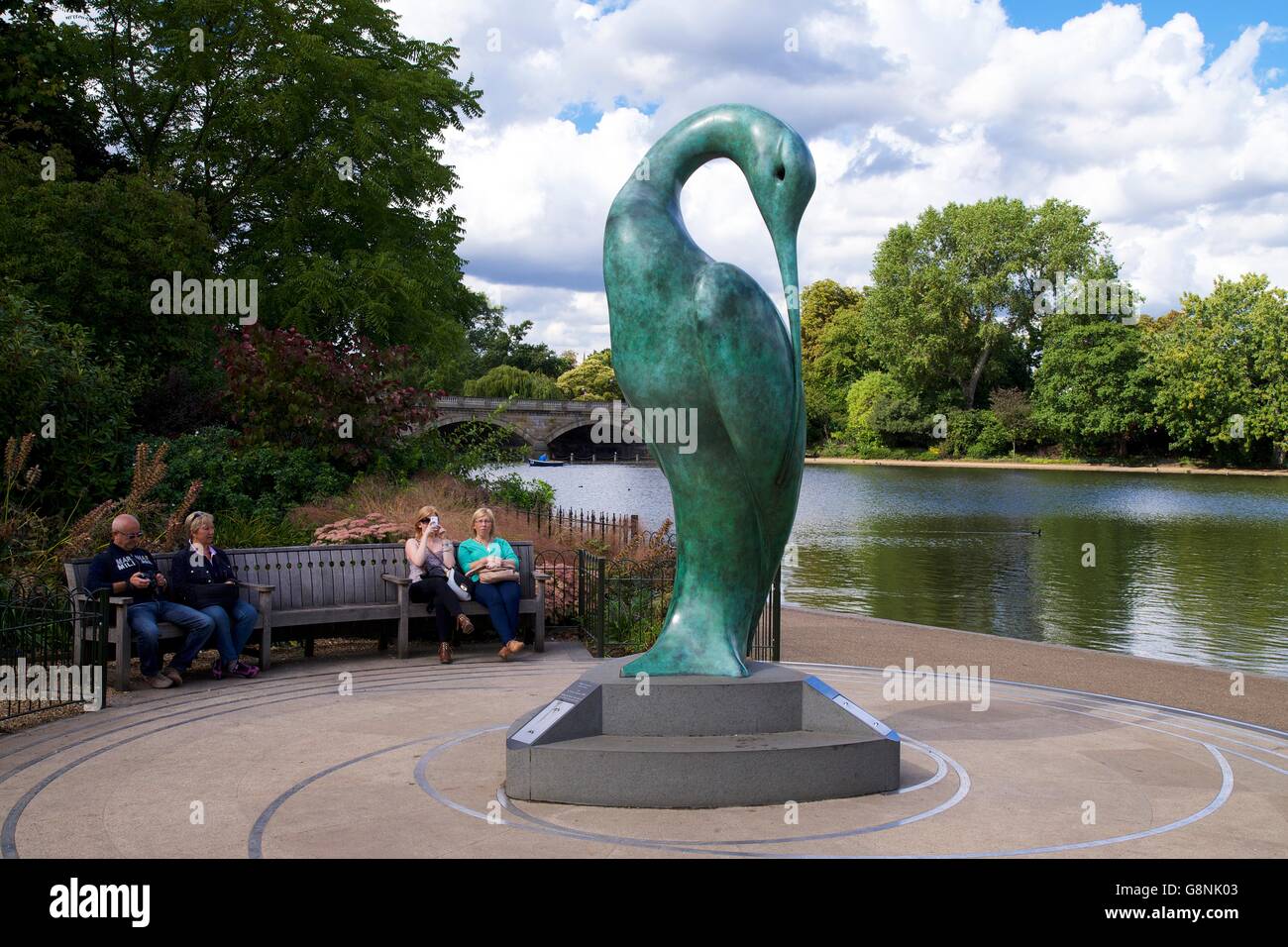 Isis Skulptur, lange Wasser See, Hyde Park, London, England, Vereinigtes Königreich, Stockfoto