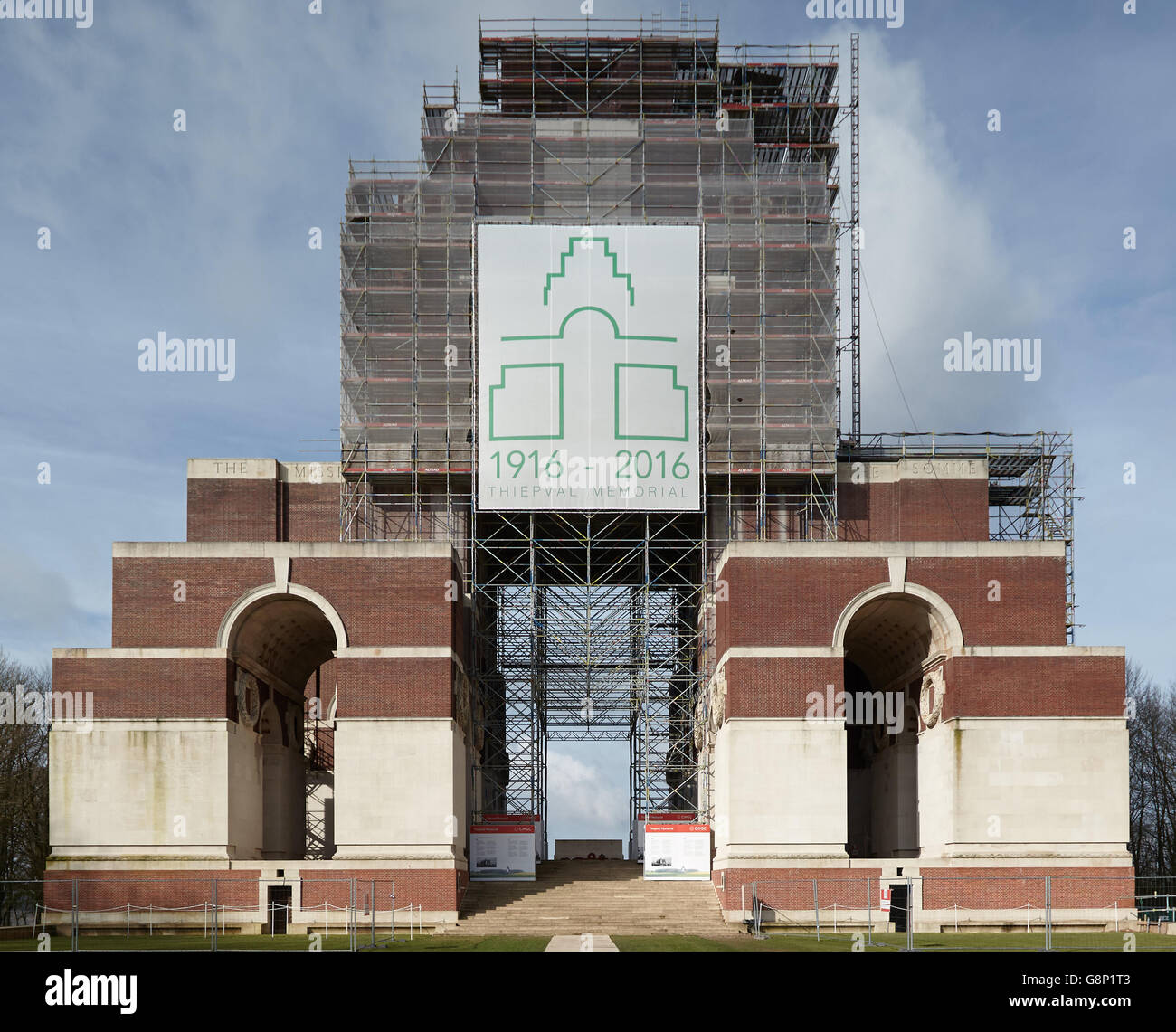 Das Thiepval Memorial für die Vermissten der Somme in Nordfrankreich. Stockfoto