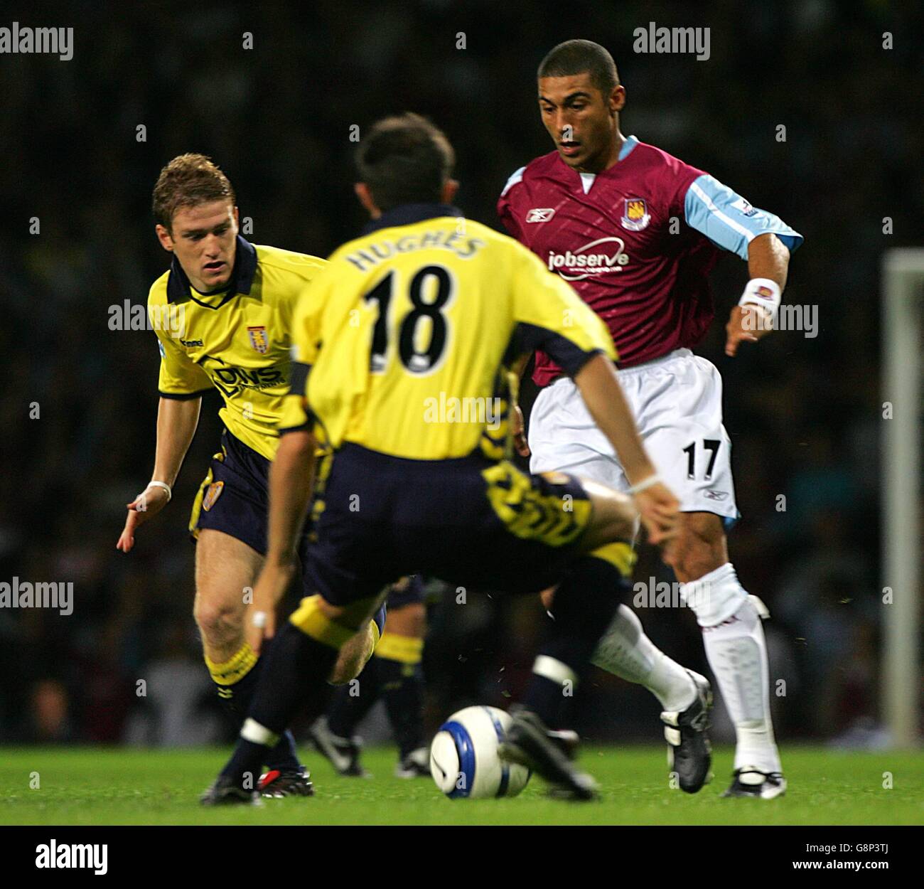 Fußball - FA Barclays Premiership - West Ham United gegen Aston Villa - Upton Park Stockfoto