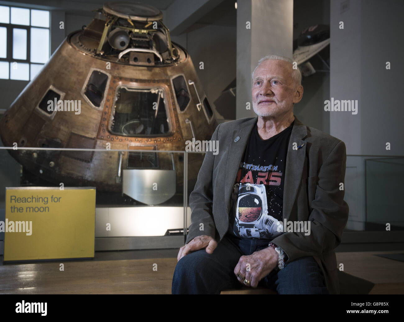 Buzz Aldrin in der Wissenschaft-Muesum Stockfoto