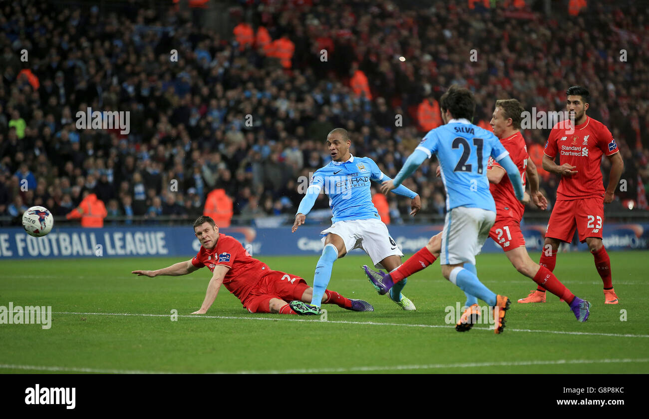 Liverpool gegen Manchester City - Capital One Cup - Finale - Wembley-Stadion Stockfoto