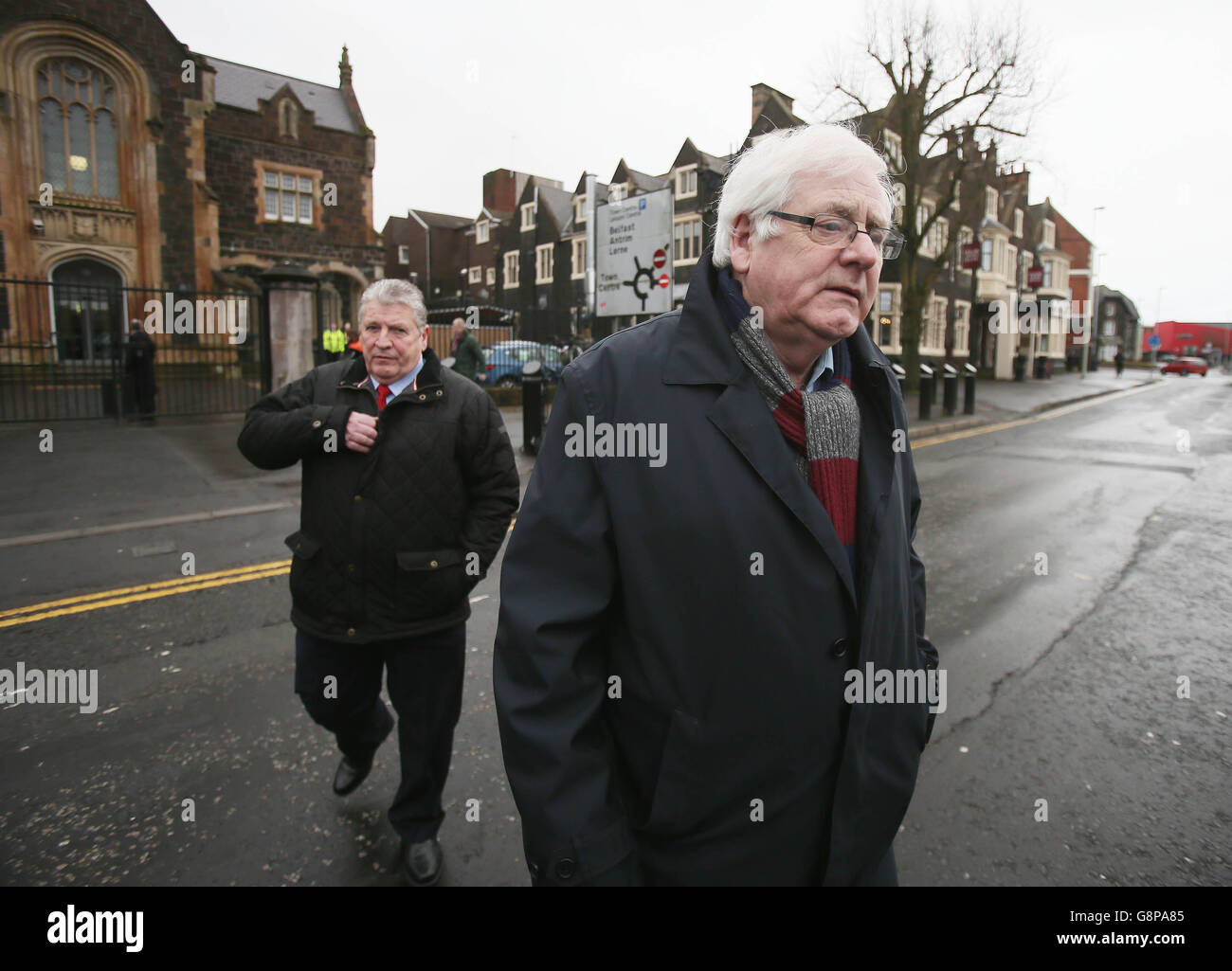 Omagh Bombe Anhörung Stockfoto