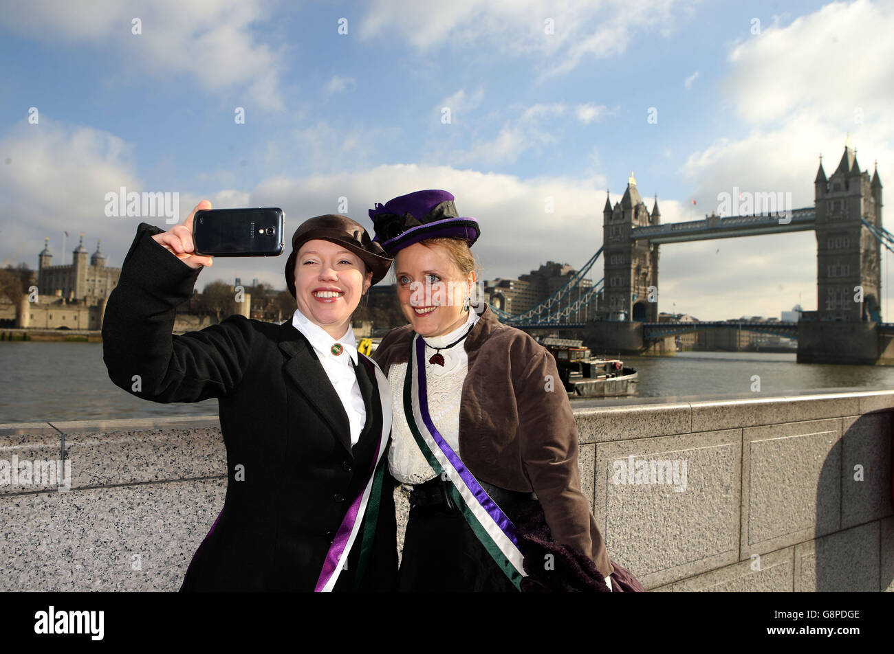 Walk In Her Shoes-Kampagne Stockfoto