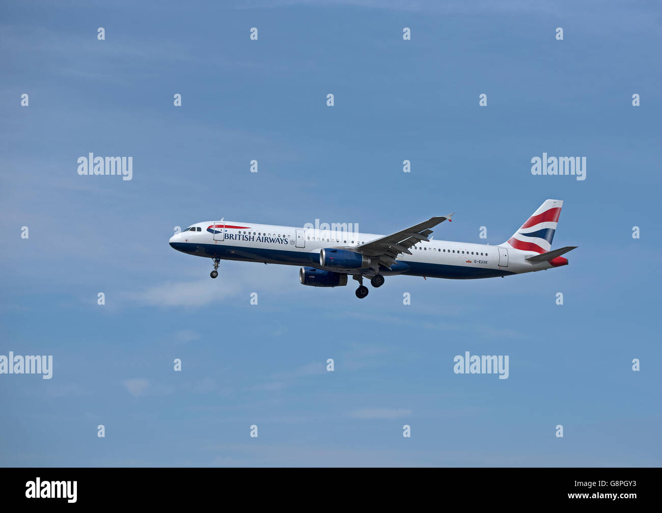 British Airways Airbus 321-231 Registrierung G-EUXK SCO10, 473. Stockfoto