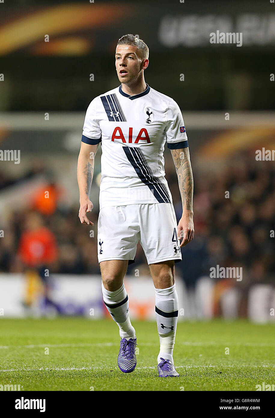 Tottenham Hotspur gegen Fiorentina - UEFA Europa League - Runde 32 - zweite Etappe - White Hart Lane. Toby Alderweireld, Tottenham Hotspur Stockfoto