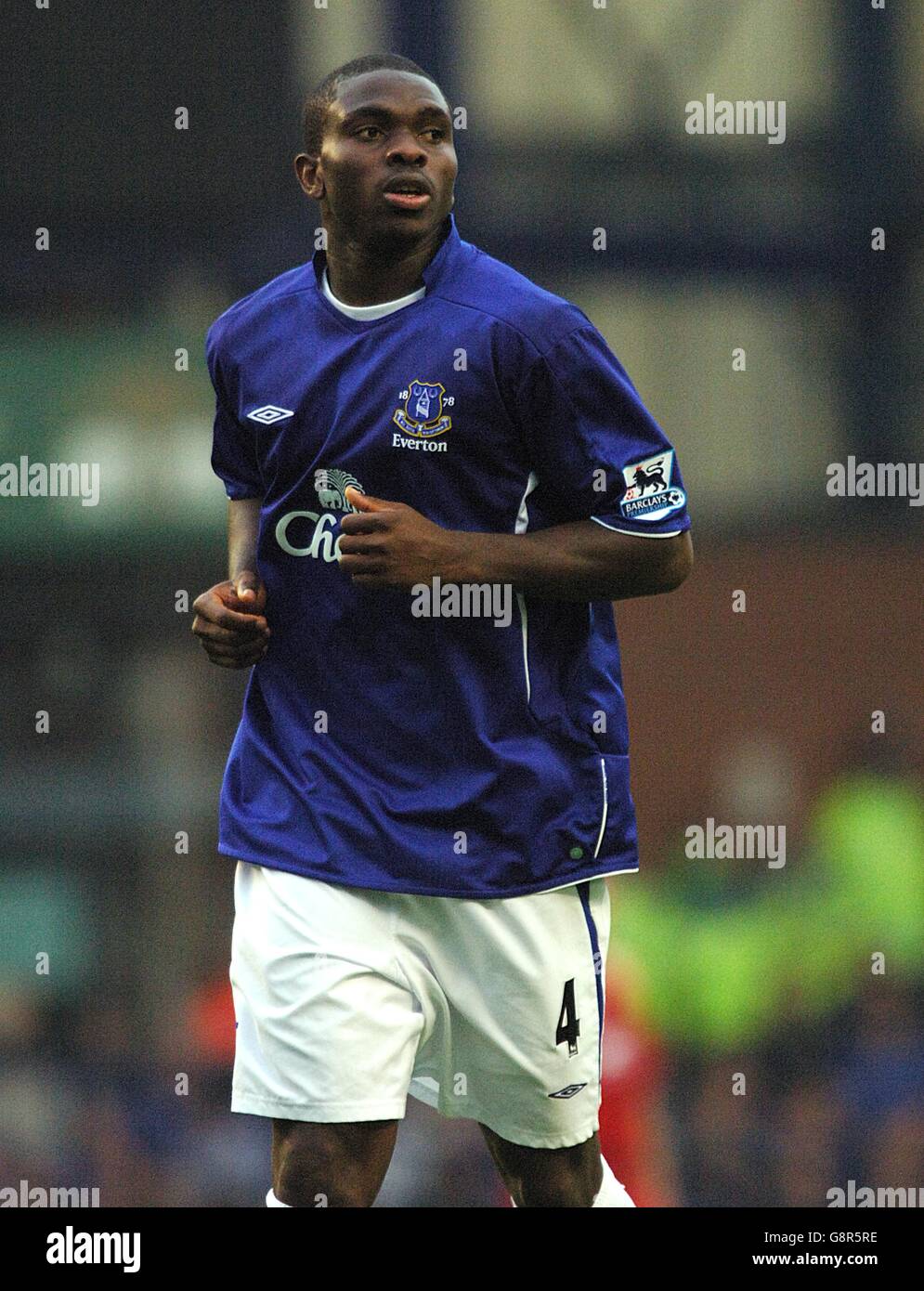 Fußball - FA Barclays Premiership - Everton V Portsmouth - Goodison Park. Evertons Joseph Yobo Stockfoto