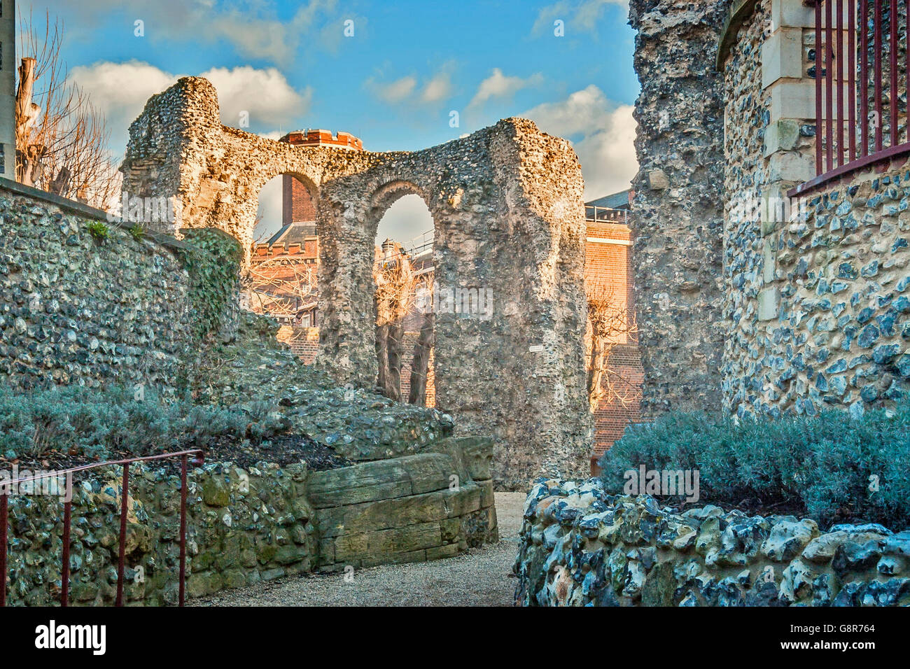 Abbey Ruinen Reading Berkshire UK Stockfoto