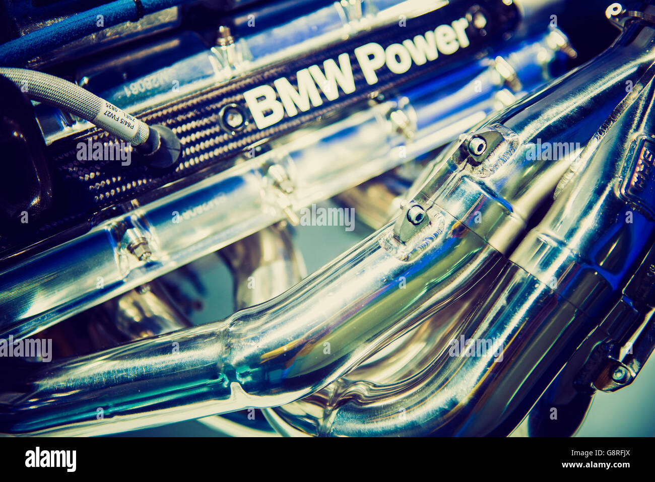 BMW M-Power Motorsport Motor Stockfoto