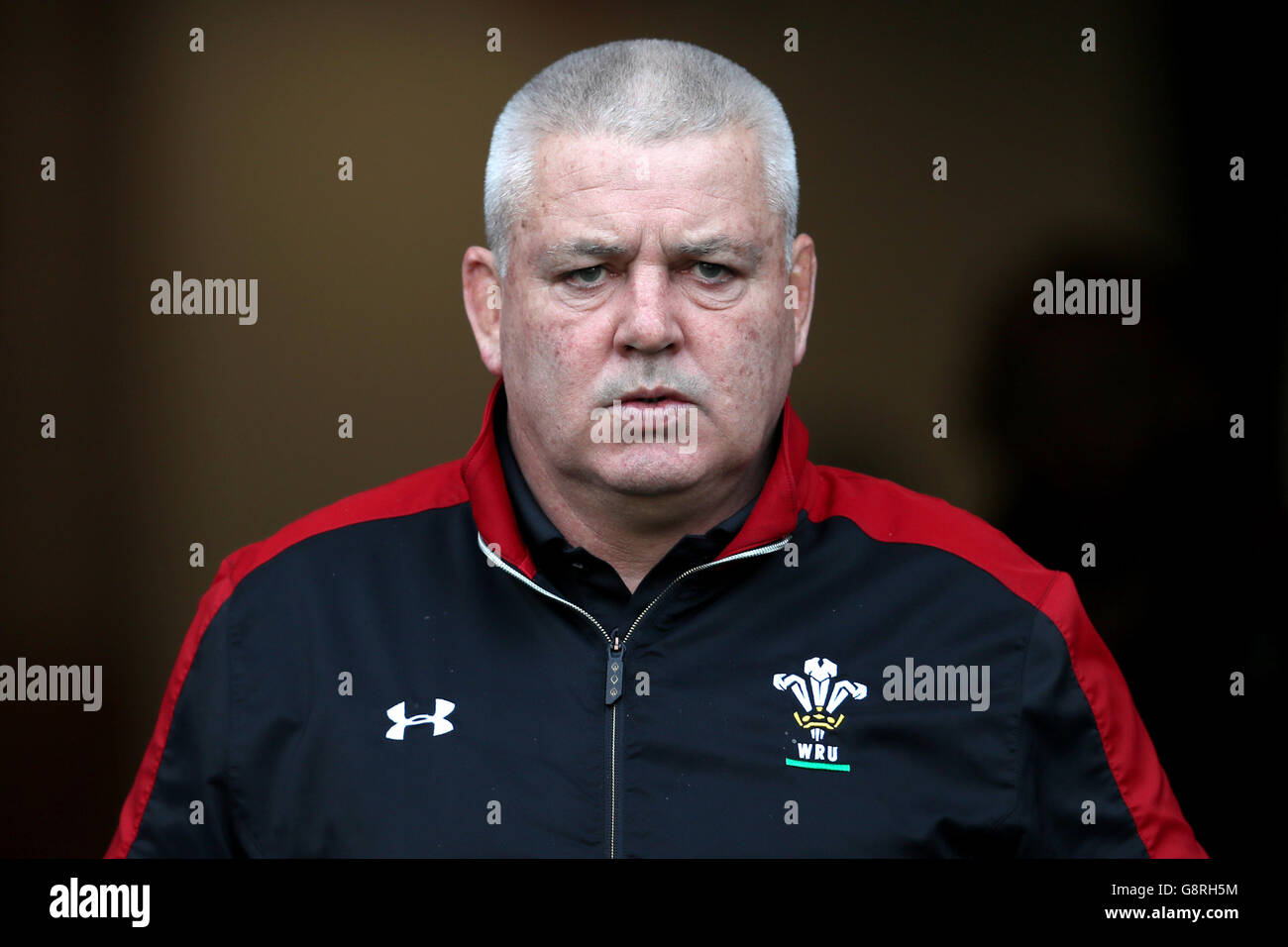 Wales-Cheftrainer Warren Gatland während des RBS Six Nations-Spiels 2016 im Twickenham Stadium, London. Stockfoto