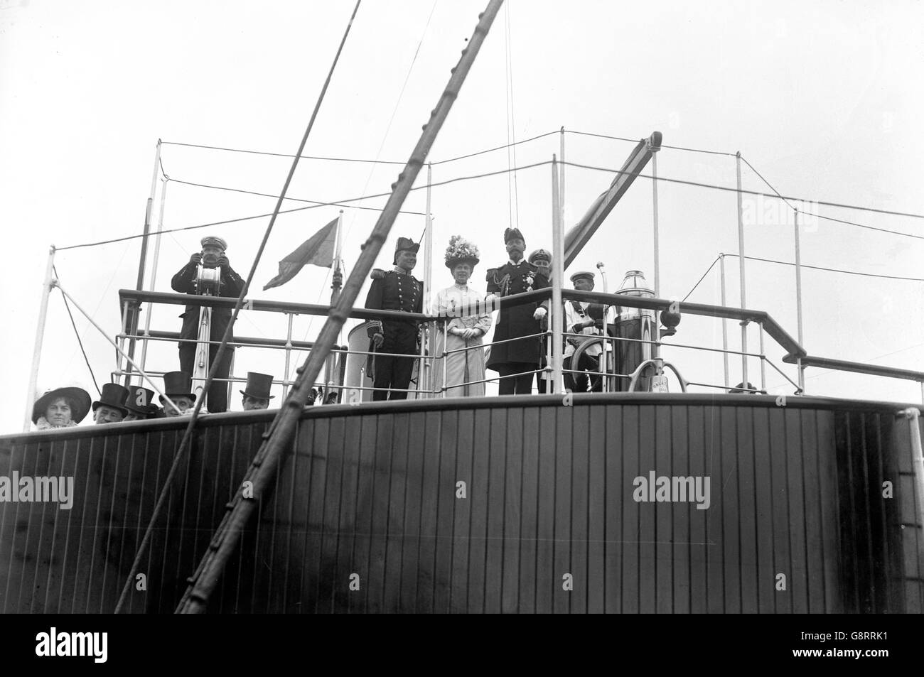 König Georg v. und Königin Mary - HMS Galatea - Liverpool Stockfoto
