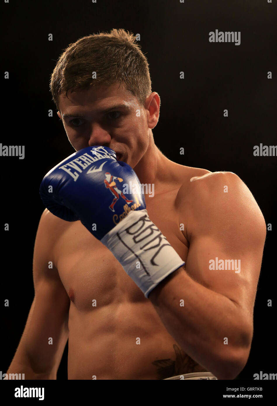 Luke Campbell während der vakanten Commonwealth Lightweight Championship mit Gary Sykes in der Sheffield Arena. Stockfoto