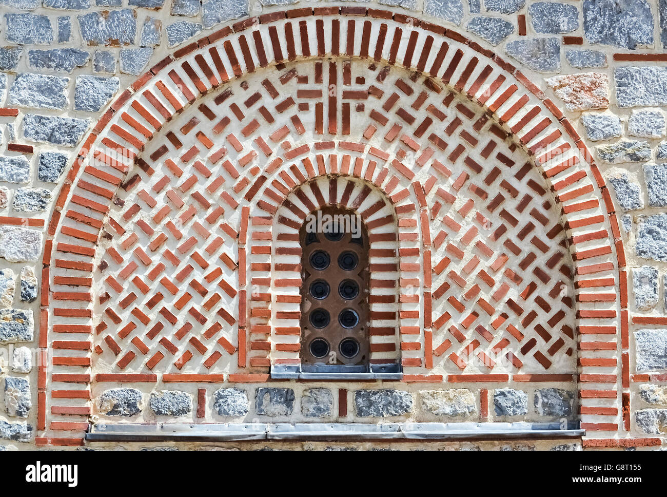Detail der orthodoxen Kirche Plaosnik in Ohrid Stockfoto