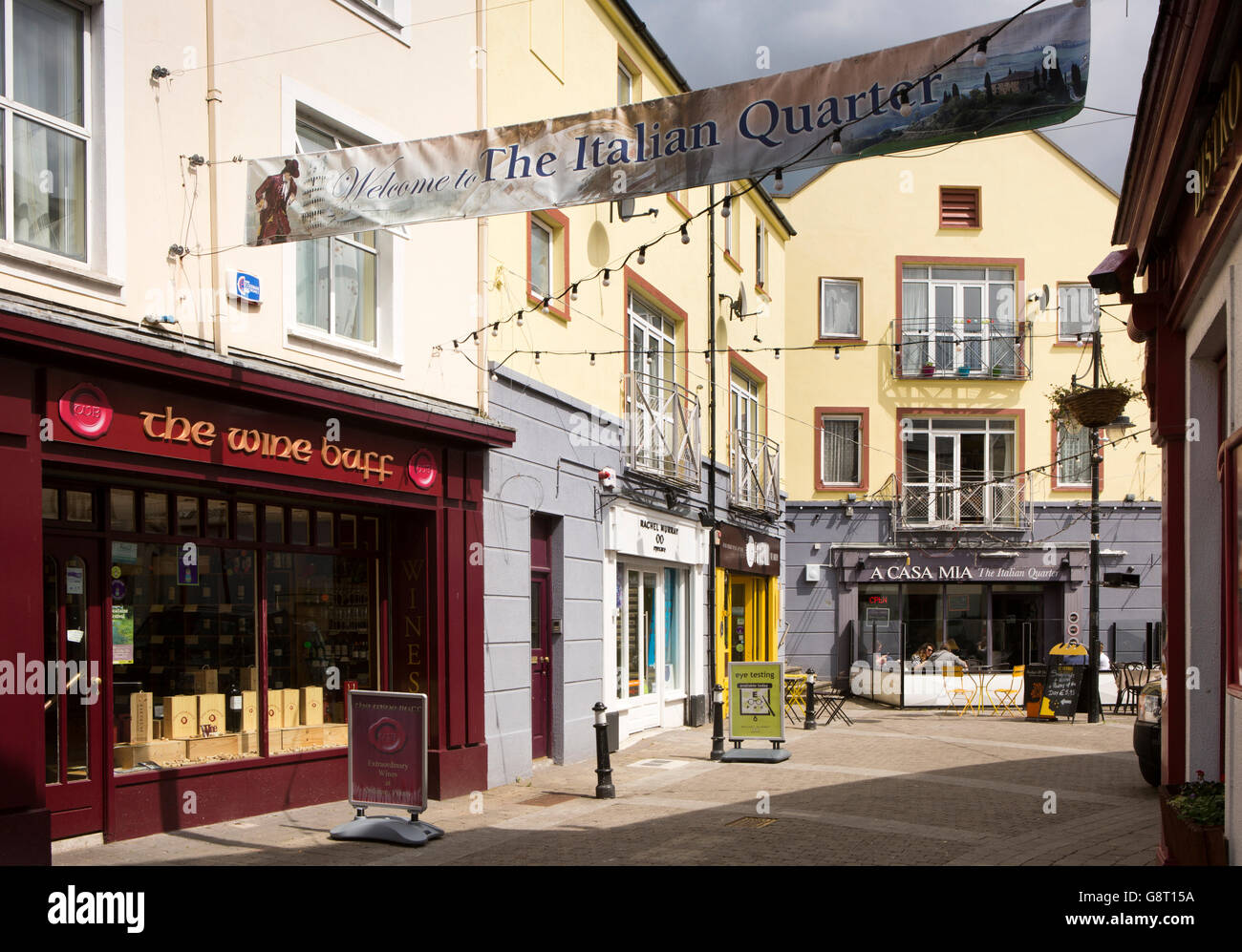 Irland, Co. Sligo, Sligo, Tobergal Lane, "Das italienische Viertel." Stockfoto