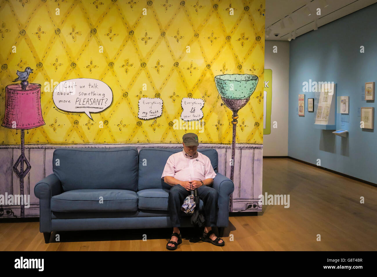 "Roz Chast: Cartoon Memoiren aufweisen, Museum der City of New York, New York USA Stockfoto