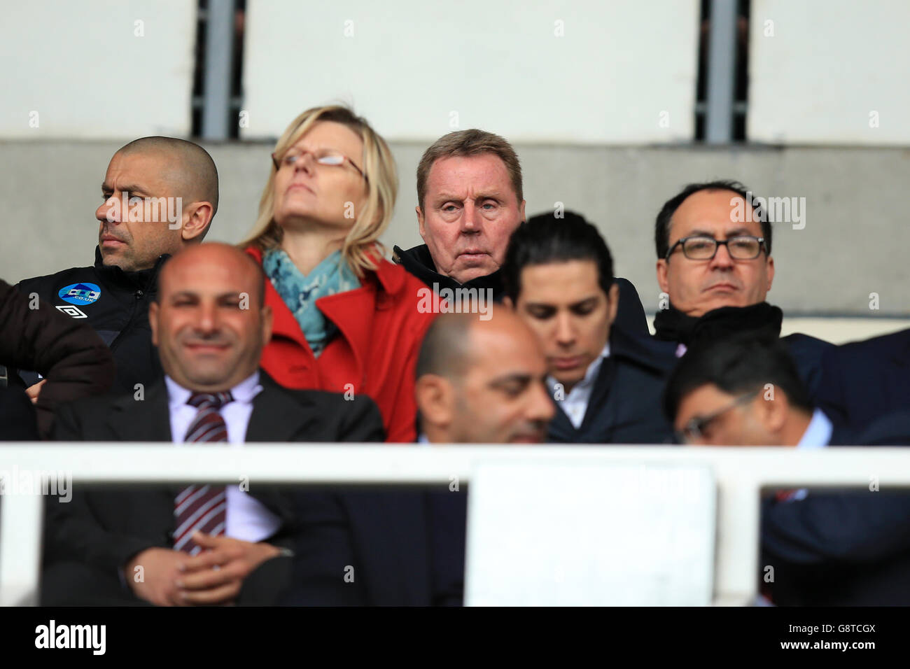Harry Redknapp, der neu ernannte Fußballberater von Derby County, stand während des Sky Bet Championship-Spiels im iPro Stadium, Derby, auf den Tribünen. Stockfoto