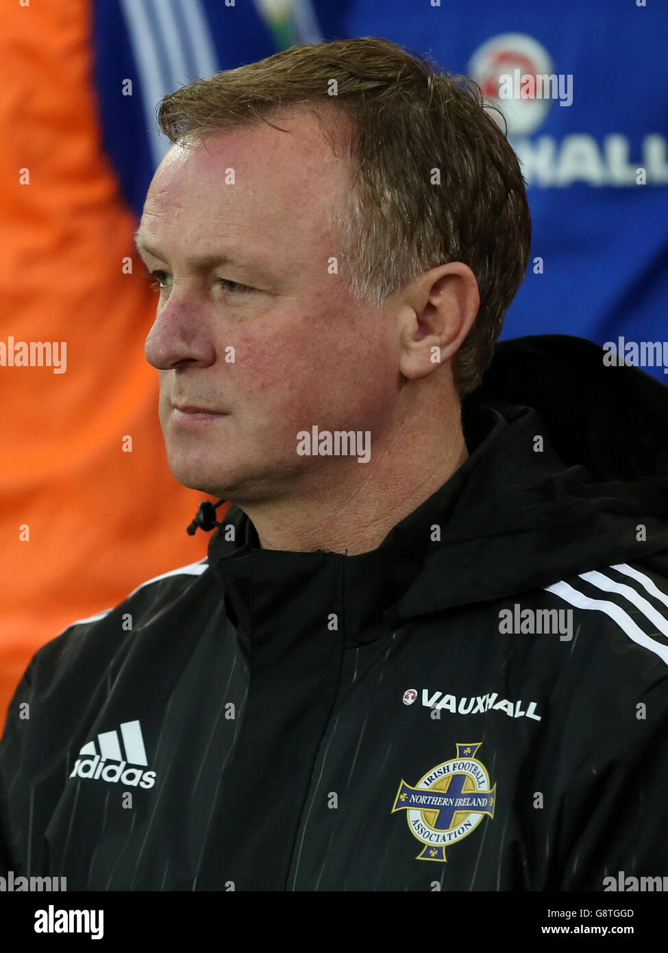 Nordirland - Slowenien - International Friendly - Windsor Park. Nordirland-Manager Michael O'Neill während eines internationalen Freunds im Windsor Park, Belfast. Stockfoto