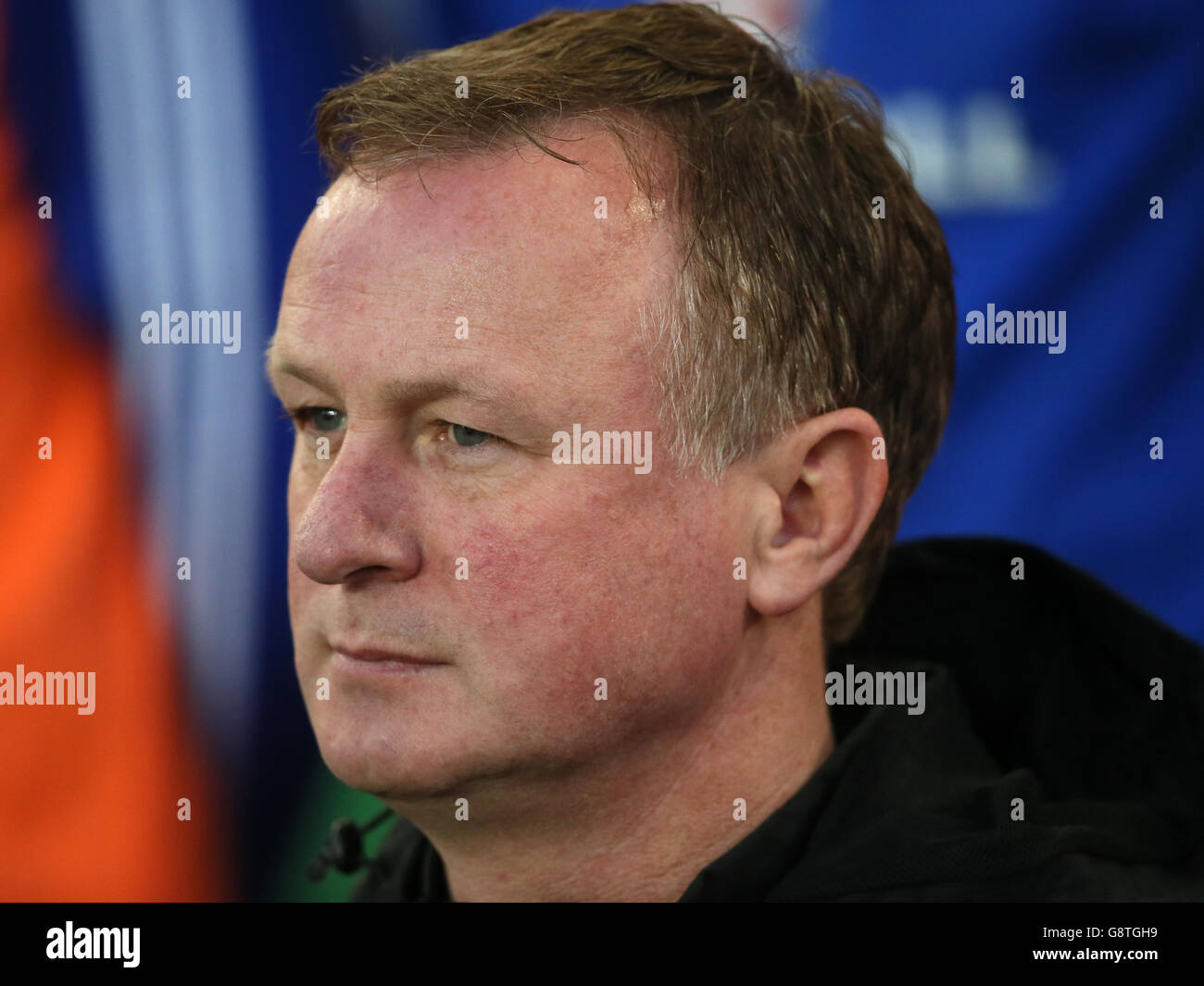 Nordirland-Manager Michael O'Neill während eines internationalen Freunds im Windsor Park, Belfast. Stockfoto