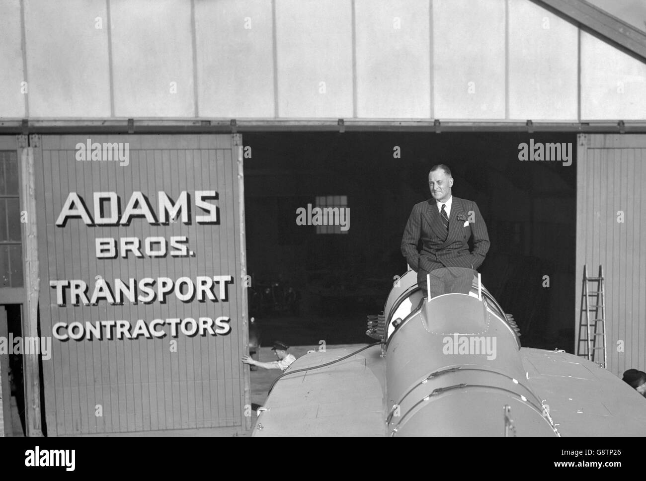 Sir Malcolm Campbell und Bluebird II Stockfoto