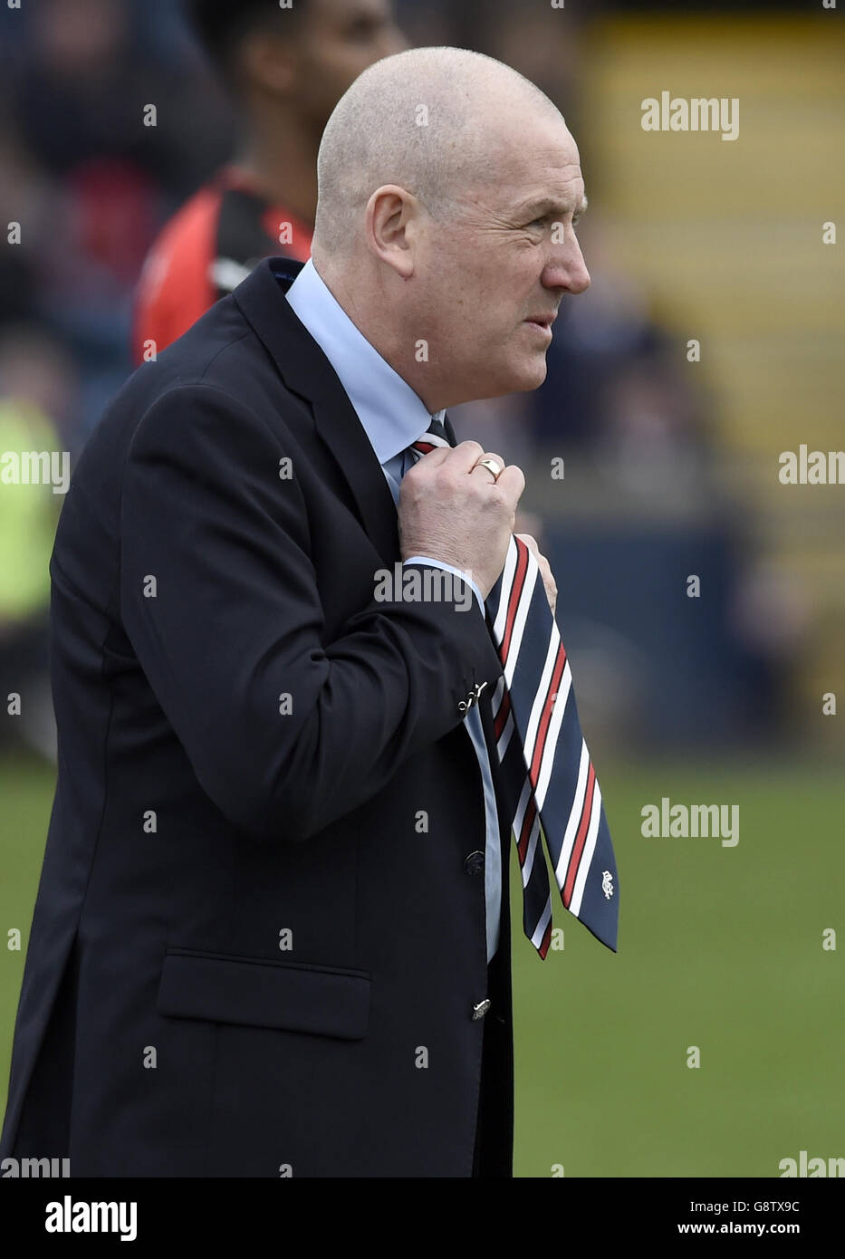 Raith Rovers gegen Rangers - Ladbrokes Scottish Championship - stark's Park. Rangers-Manager Mark Warburton beim Ladbrokes Scottish Championship-Spiel in stark's Park, Fife. Stockfoto