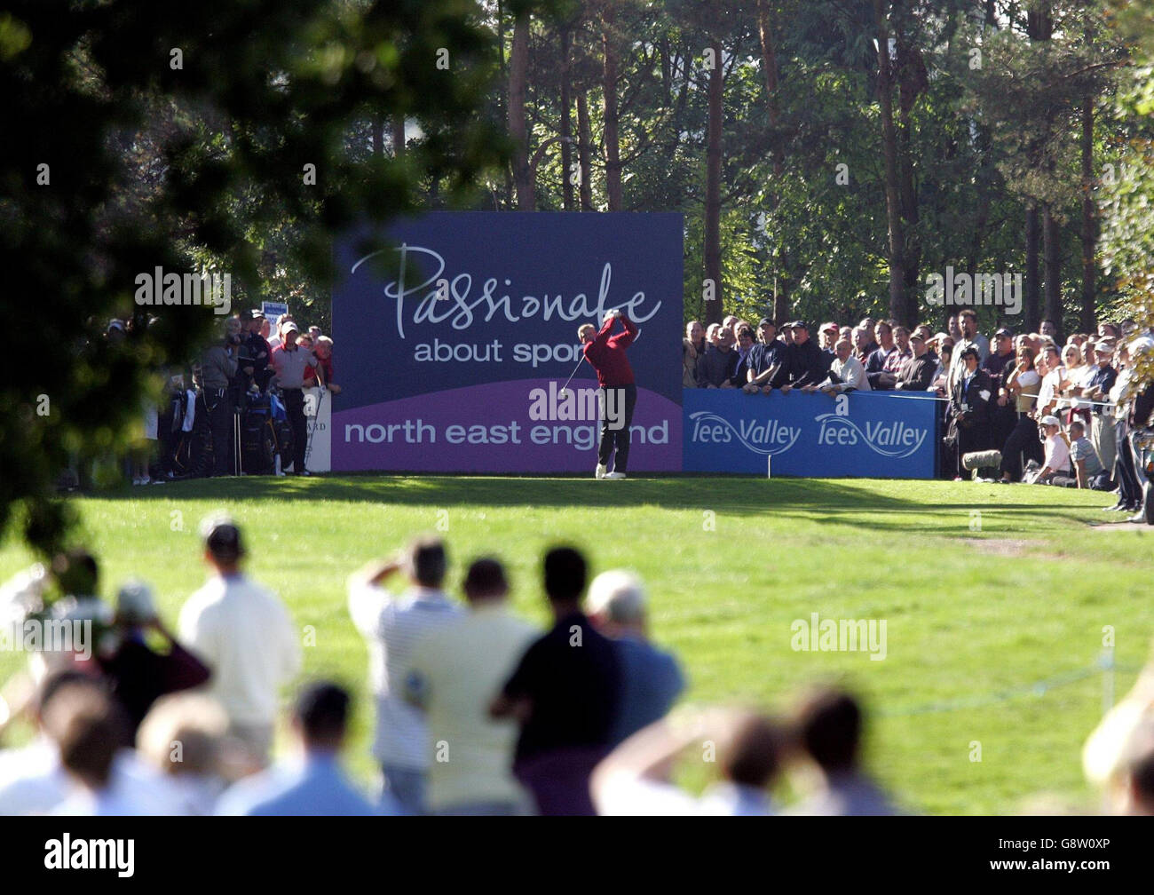 GB & Ireland Kapitän Colin Montgomerie in Aktion auf dem ersten Loch während der Seve Trophy gegen Kontinentaleuropa im Wynyard Golf Club, Billingham, Donnerstag, 22. September 2005. DRÜCKEN Sie VERBANDSFOTO. Bildnachweis sollte lauten: Owen Humphreys/PA. Stockfoto