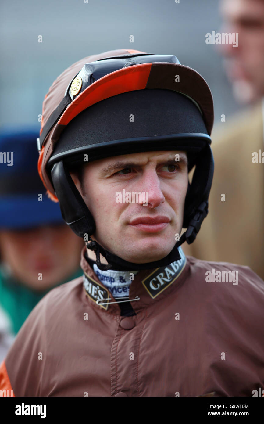 Jockey David Bass während des Grand Opening Day des Crabbie's Grand National Festivals auf der Aintree Racecourse, Liverpool. Stockfoto