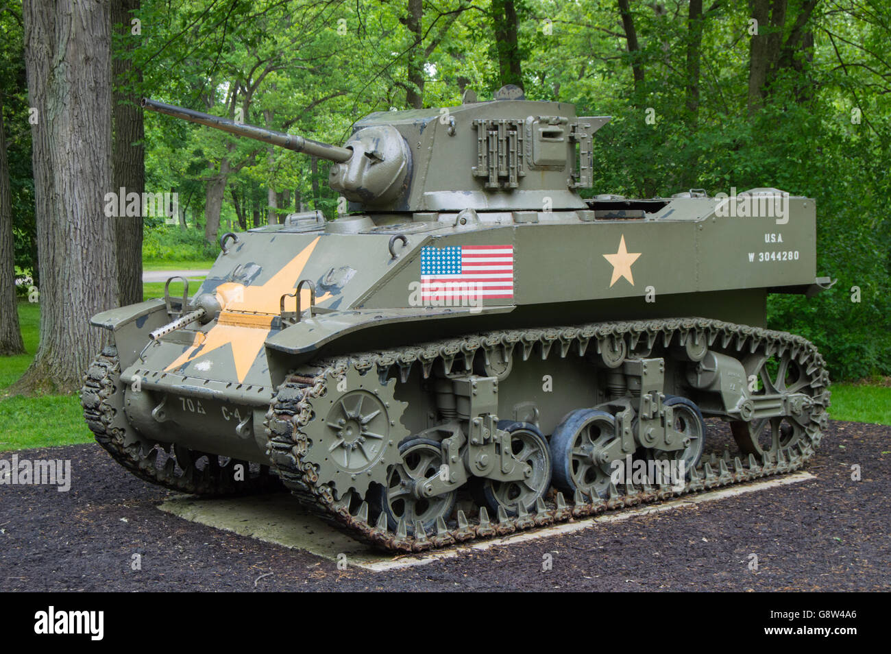 M5 Stuart leichte Panzer Stockfoto
