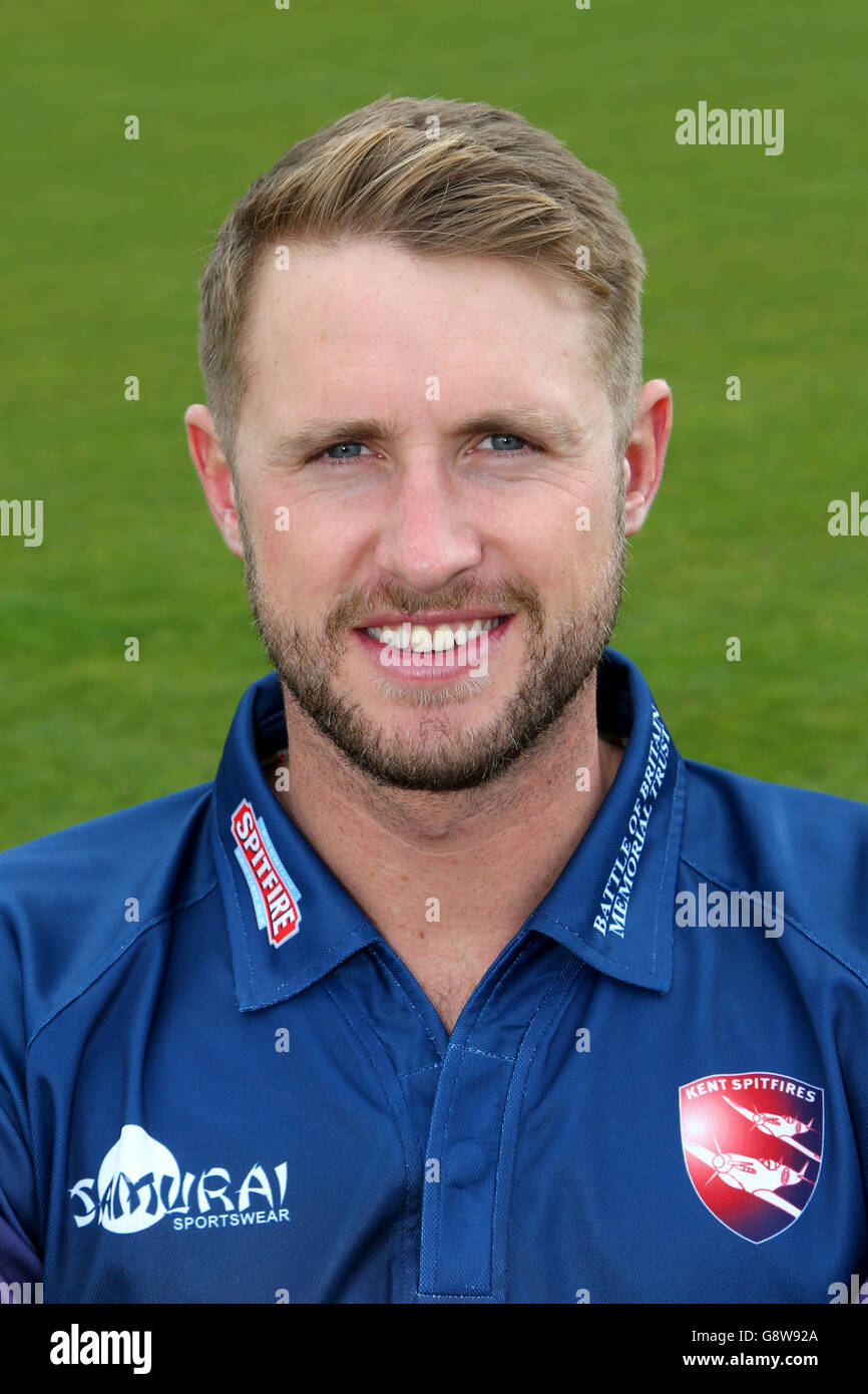 Kent CCC Media Day – St. Lawrence Ground. Alex Blake, Kent Stockfoto
