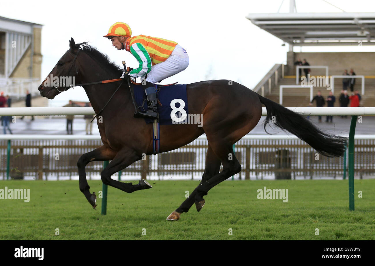 The Craven Meeting - Dienstag - Newmarket Races. Noble Star unter Frederik Tylicki geht auf den Posten Stockfoto