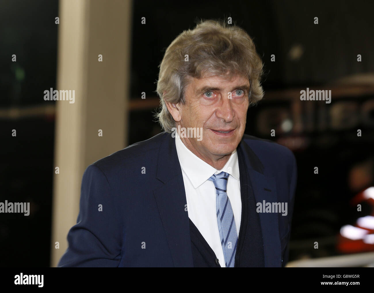 Newcastle United gegen Manchester City - Barclays Premier League - St James' Park. Manchester City Manager Manuel Pellegrini kommt zum Spiel der Barclays Premier League im St James' Park, Newcastle. Stockfoto