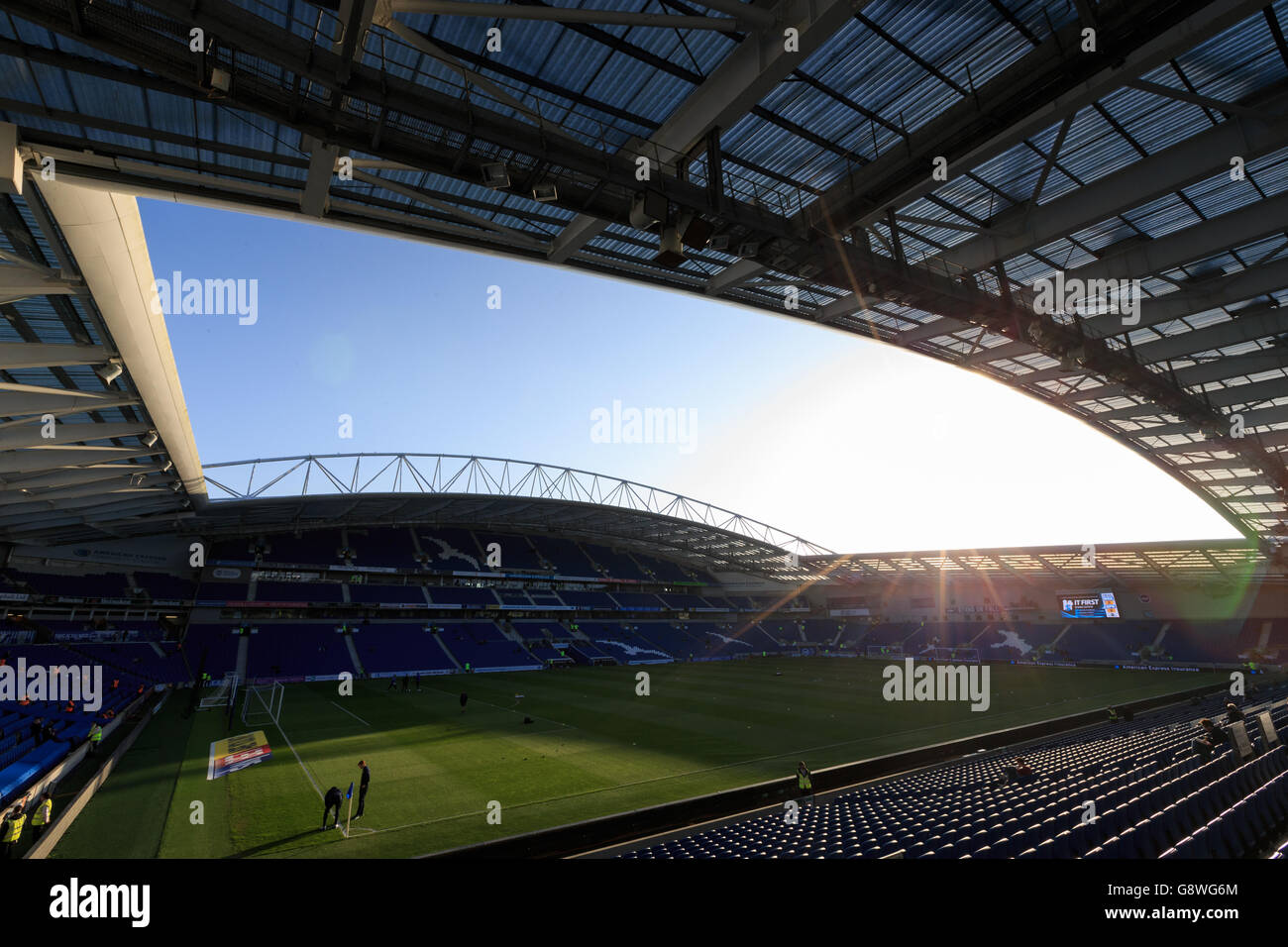 Eine allgemeine Ansicht des AMEX-Stadions von Brighton und Hove Albion vor dem Sky Bet Championship-Spiel mit den Queens Park Rangers. Stockfoto