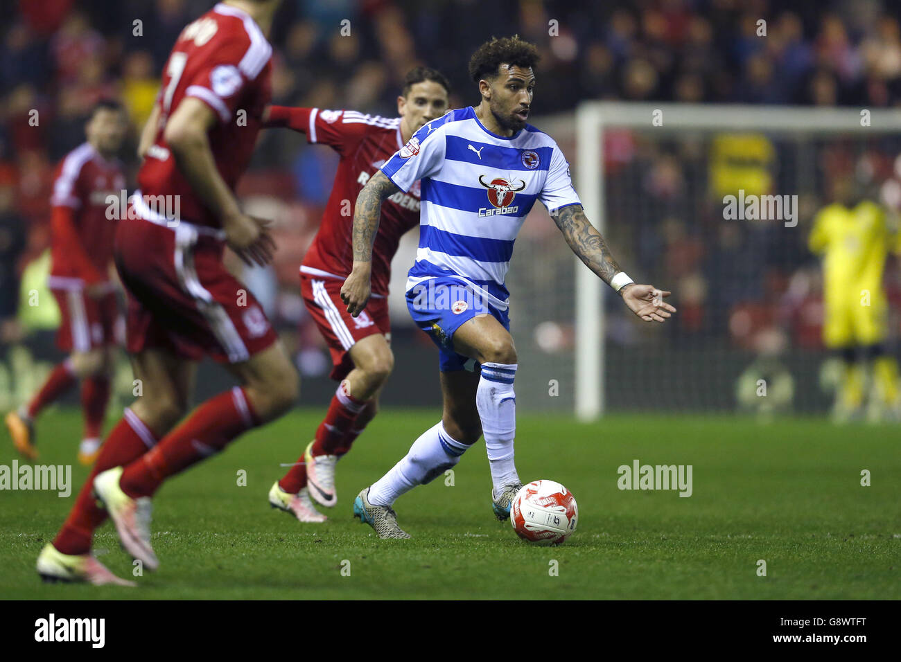 Reading's Danny Williams in Aktion während des Sky Bet Championship Spiels im Riverside Stadium, Middlesbrough. DRÜCKEN Sie VERBANDSFOTO. Bilddatum: Dienstag, 12. April 2016. Siehe PA Geschichte FUSSBALL Middlesbrough. Bildnachweis sollte lauten: Owen Humphreys/PA Wire. Stockfoto