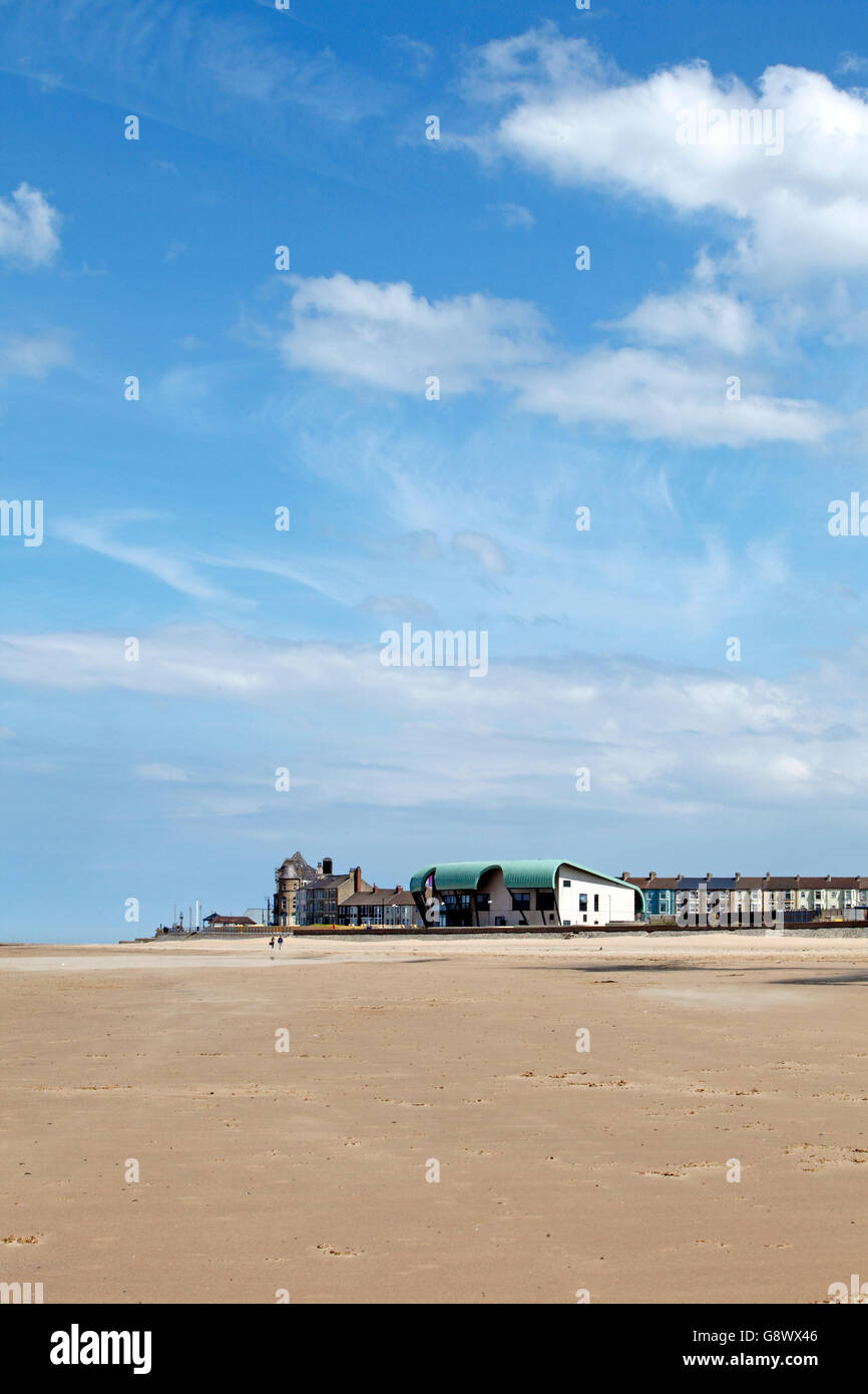 Weiten leeren Strand Coatham Redcar und Cleveland, UK Stockfoto