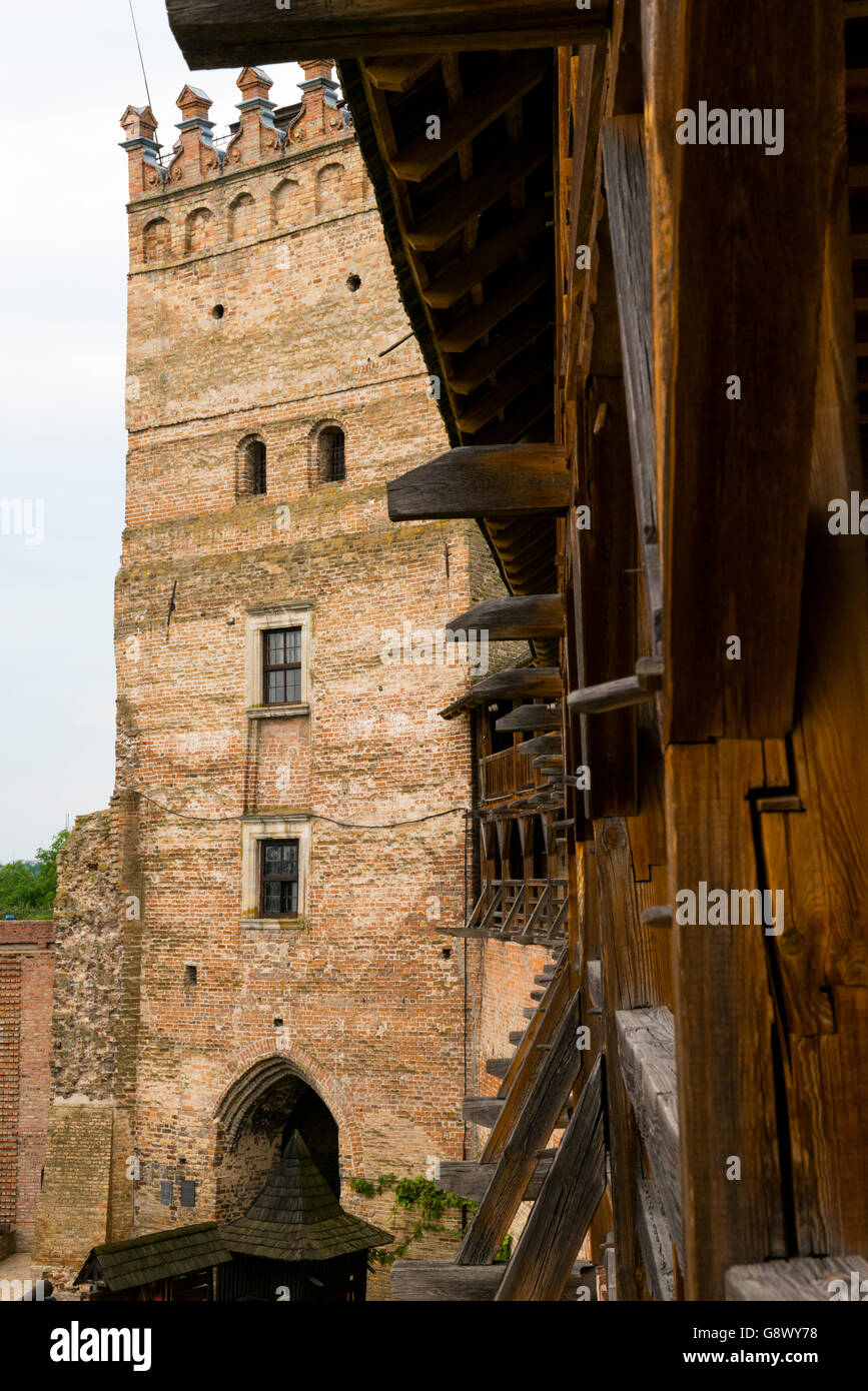Tor-Turm des Lubart Schloss in Luzk, Ukraine Stockfoto