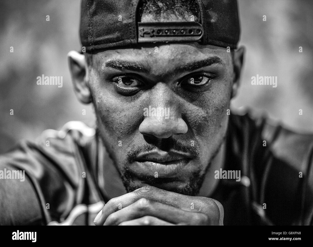 Anthony Joshua V Dominic Breazeale Pressekonferenz - Hilton Syon Park Stockfoto