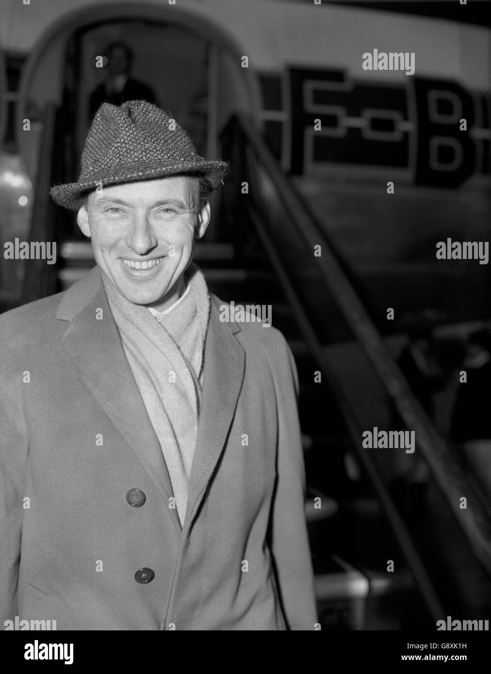 Teddy Johnson - London Flughafen Stockfoto