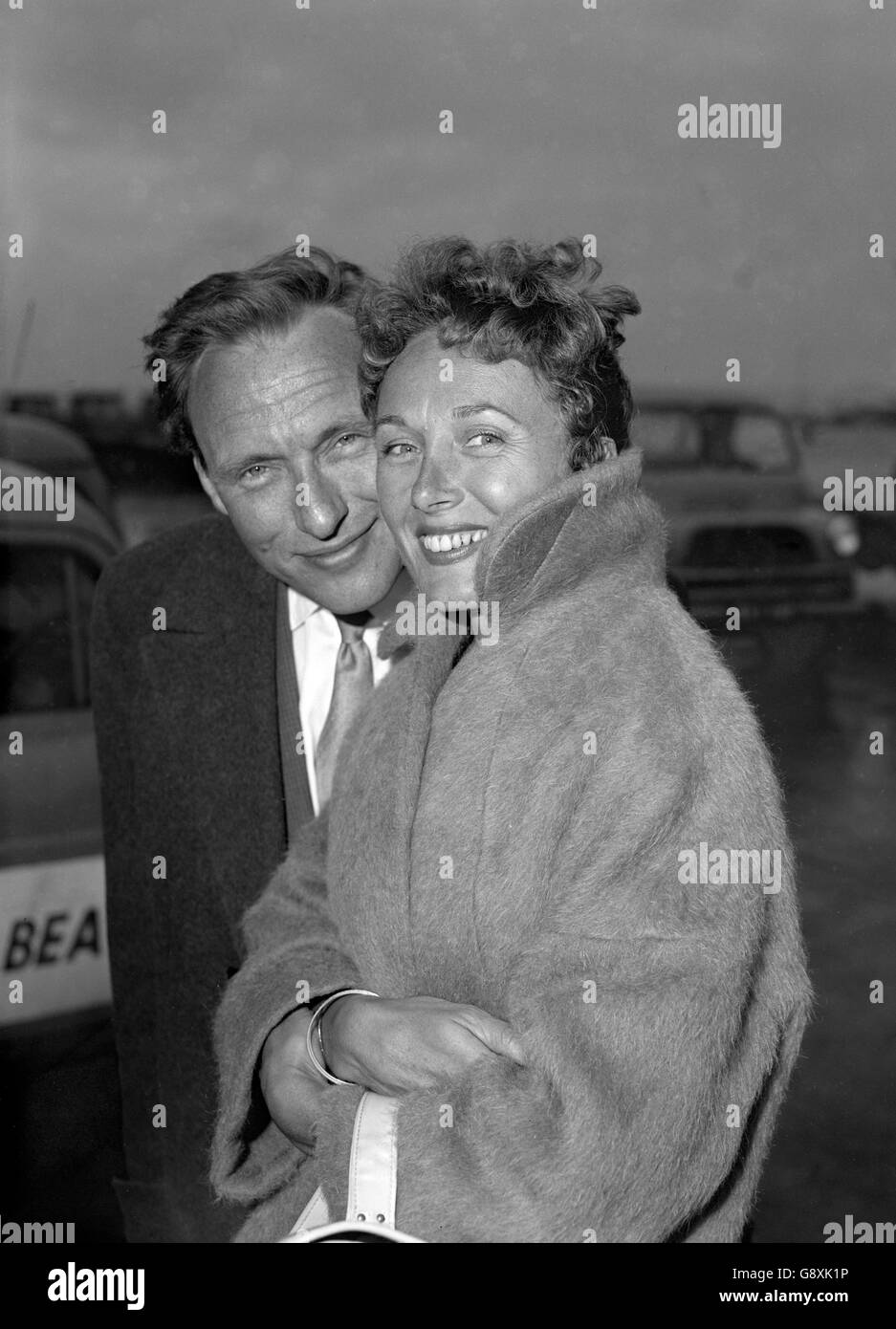Teddy Johnson und Pearl Carr - London Flughafen Stockfoto