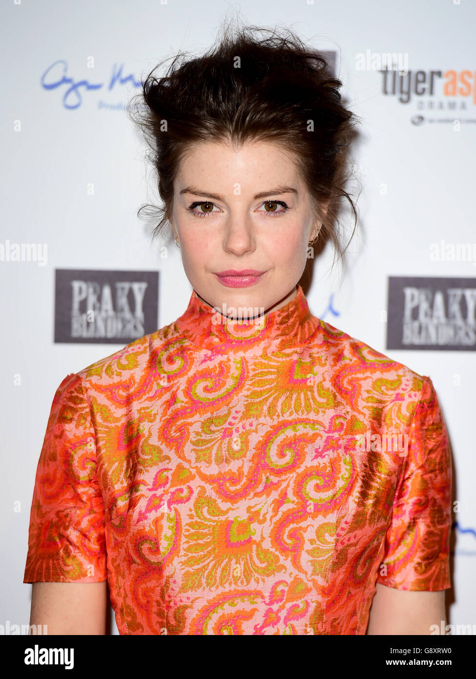 Aimee ffion edwards attending the peaky blinders series three premiere