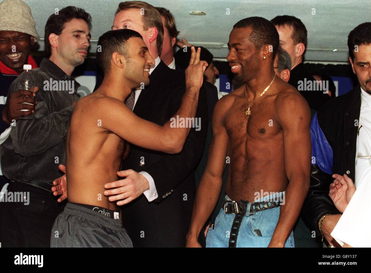 Boxen - WBO Federgewicht Meisterschaft - Prince Naseem Hamed V Kevin Kelly - vor dem Kampf Stockfoto