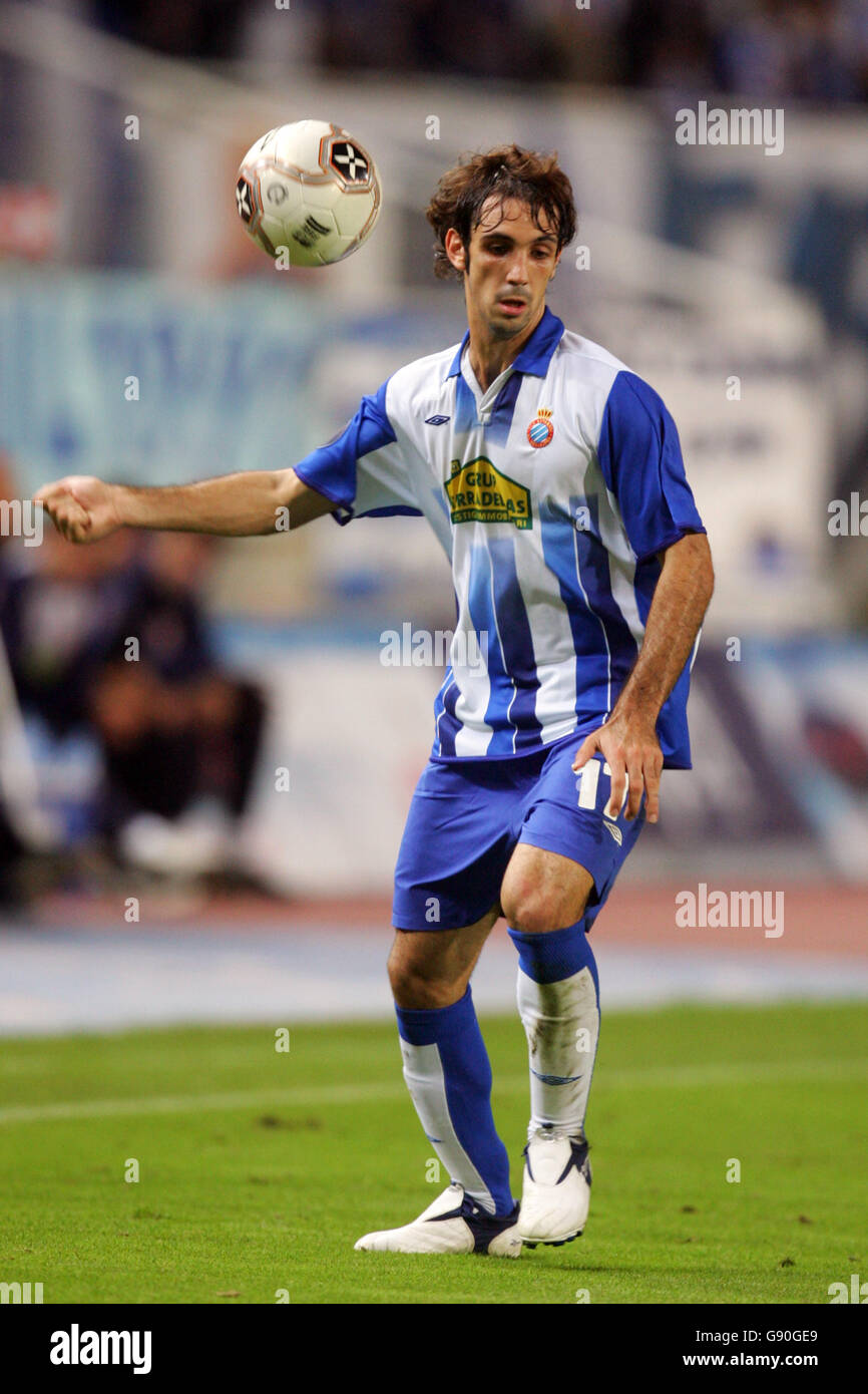 Fußball - UEFA Cup - erste Runde - zweite Etappe - Espanyol gegen FK Teplice - Montjuic Stadium. Juanfran, Espanyol Stockfoto