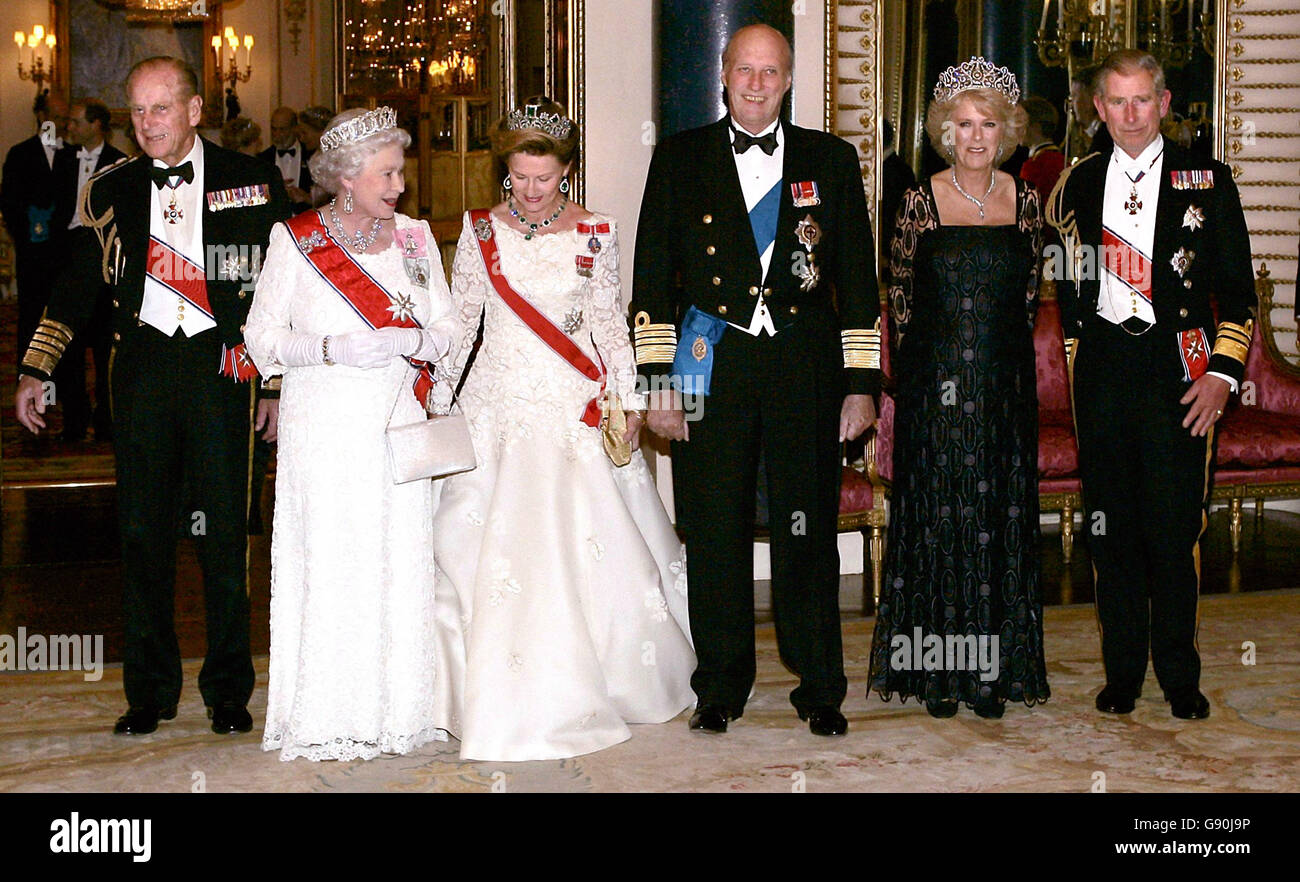 Norwegischen Royals-Großbritannien-Besuch Stockfoto