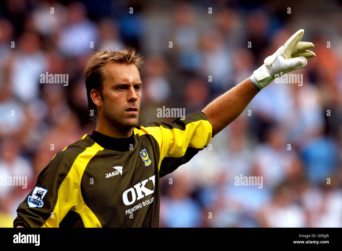 Fußball - FA Barclays Premiership - Manchester City / Portsmouth - City of Manchester Stadium. Sander Westerveld, Torhüter in Portsmouth Stockfoto