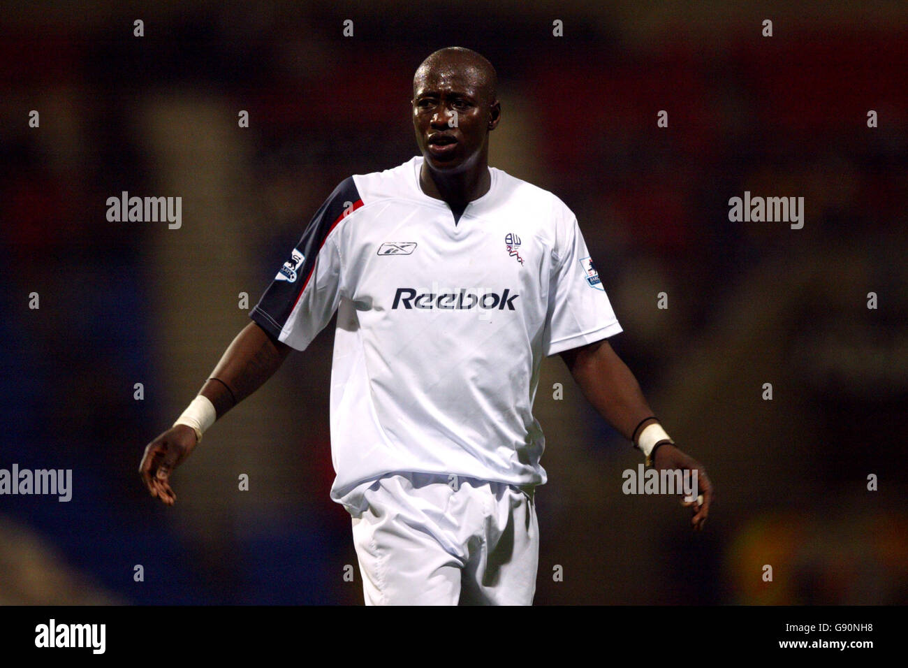 Fußball - Carling Cup - Dritte Runde - Bolton Wanderers V West Ham United - Reebok Stadium. Khalilou Fadiga, Bolton Wanderers Stockfoto