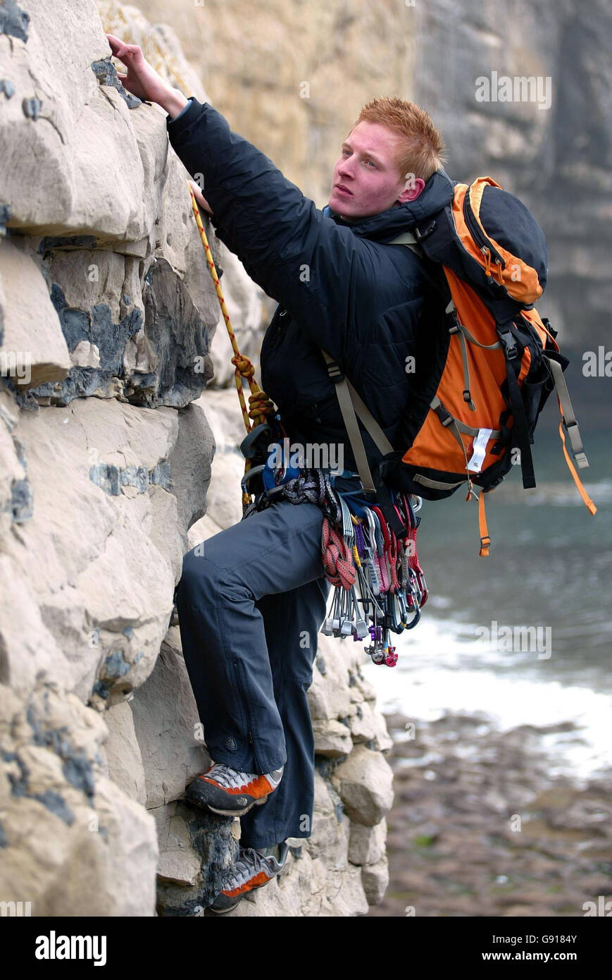 SOZIALE Bergsteiger Stockfoto