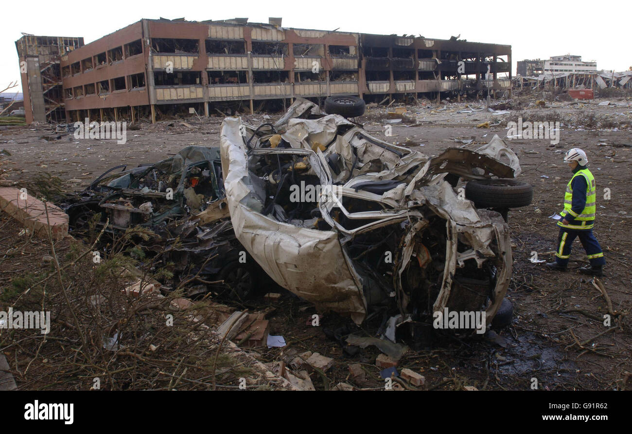 Hemel Hempstead Öl Depot Explosion Stockfoto