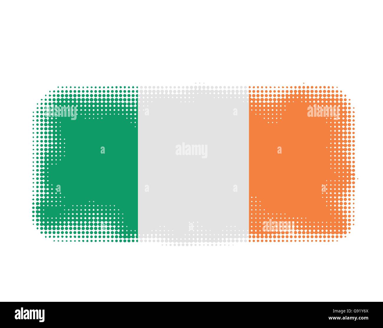 Irland Flagge symbol Halbton Vektor Hintergrund illustration Stock Vektor