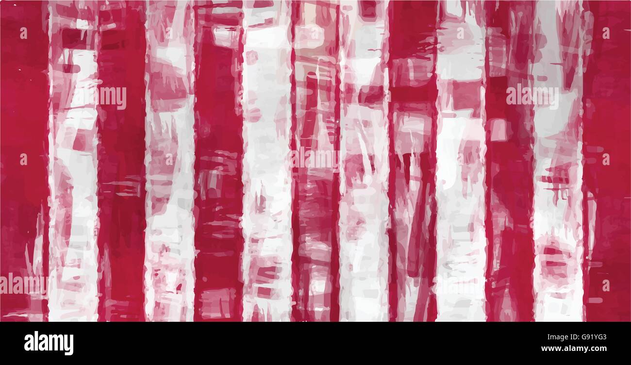Rot-Weiß Streifen Malerei abstrakte Vektor Hintergrund Stock Vektor